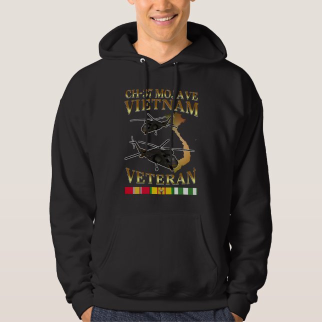 CH 37 mojave helicopter Vietnam war veteran Hoodie (Framsida)
