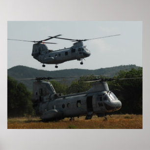 CH-46E Sea Knight Poster