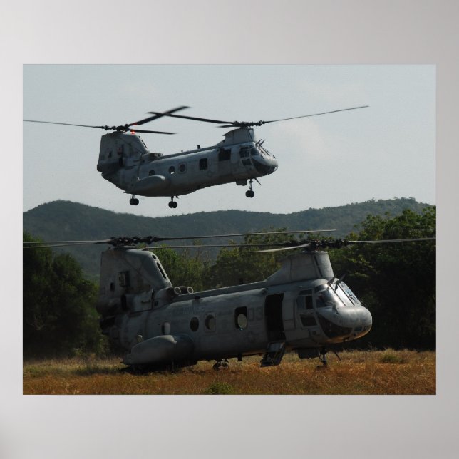 CH-46E Sea Knight Poster (Framsidan)