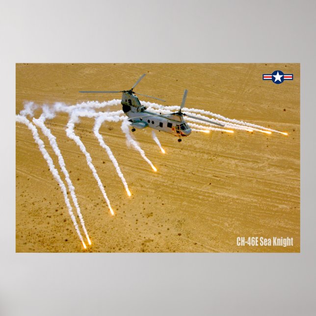 CH-46E SJÖVKUNNIT POSTER (Framsidan)