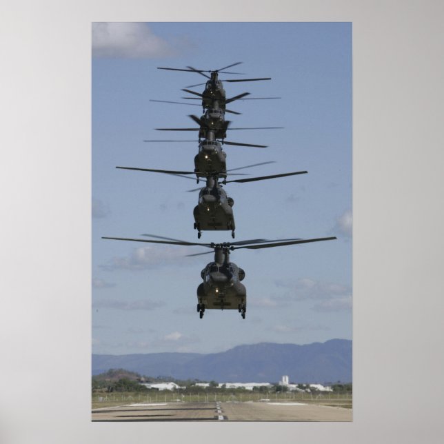 CH-47 CHINOOK HELICOPTER POSTER (Framsidan)