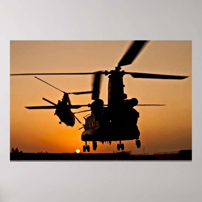 CH-47 CHINOOK HELICOPTER POSTER (Framsidan)