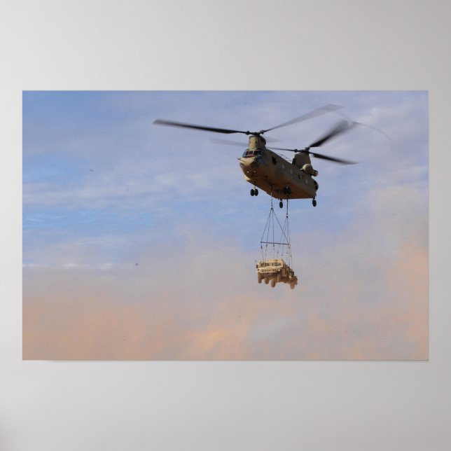 CH-47 Chinook Helicopter Poster (Framsidan)