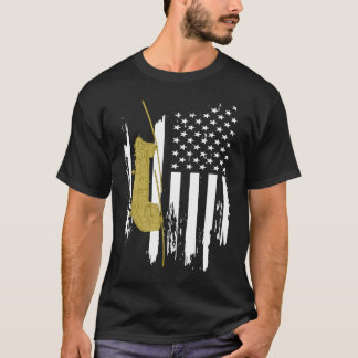 CH 47 Chinook Military Helicopter American Flag T Shirt