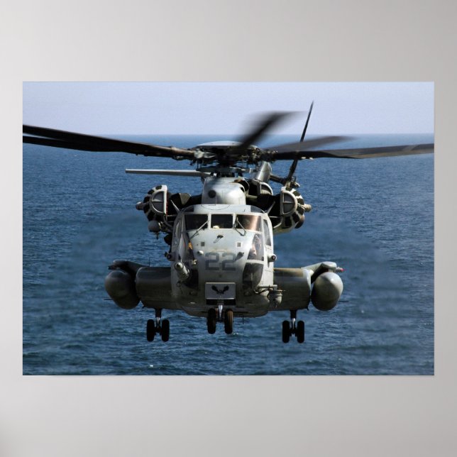 CH-53E Toppen Stallion Helicopter Poster (Framsidan)