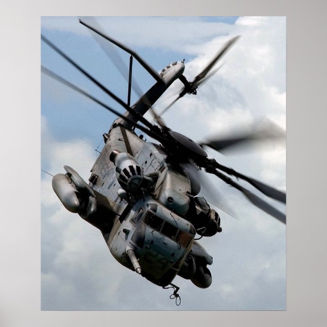 CH-53E Toppen Stallion Helicopter Poster (Framsidan)