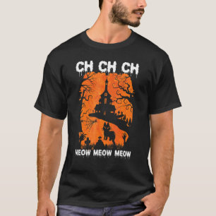 Ch Ch Ch Meow Meow Skräckfulla Fredags Kostym Hall T Shirt