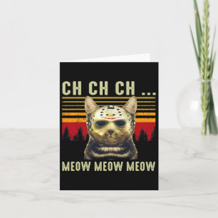 Ch Ch Ch Meow Meow Skräckfyllda Fredags Kostym Hal Kort