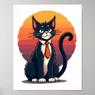 Ch Ch Ch Meow Meow Skräckinjagande Halloween-kosty Poster