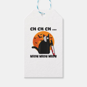 Ch Ch Meow Meow Meow Funny Cat Presentetikett