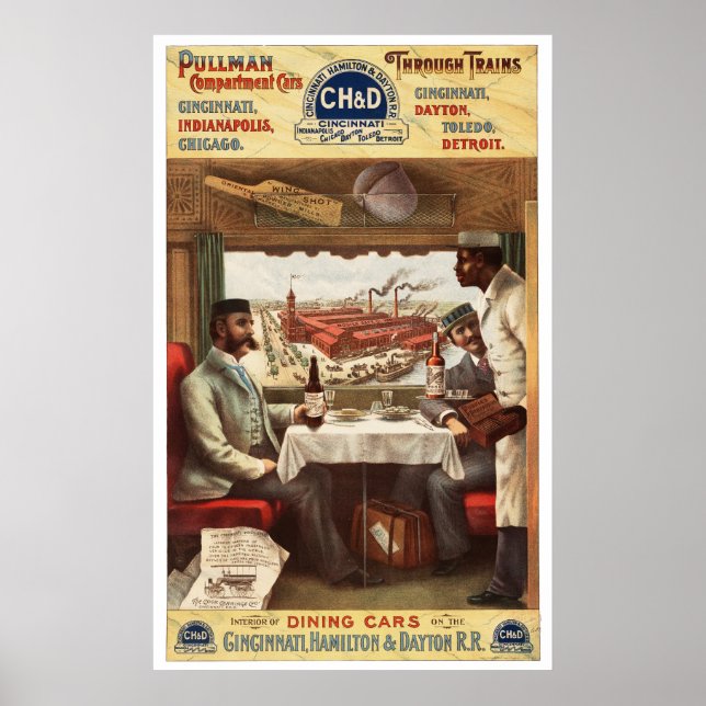 CH&D Pullman Dining car 1894 Poster (Framsidan)
