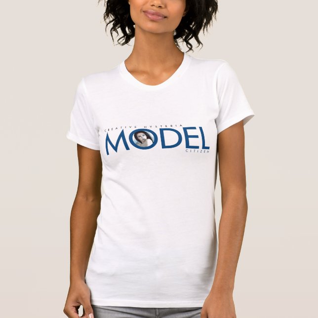 CH modellerar medborgaren - denimblue Tee Shirt (Framsida)
