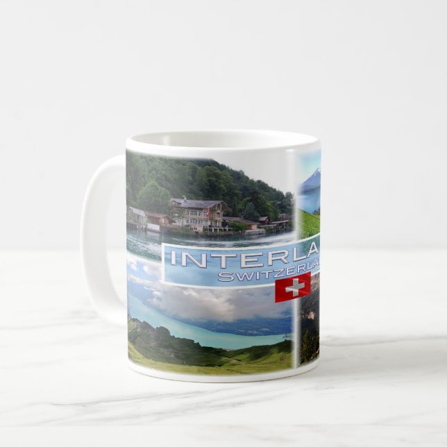 CH Schweiz - Interlaken - Sjö Thun - Thunerse Kaffemugg (Framsida vänster)