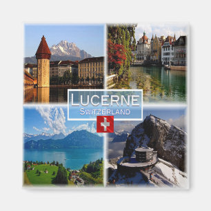 CH Schweiz - Lucerne - Chapel Bridge - Old Tow Magnet