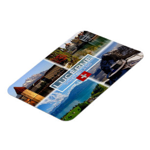 CH Schweiz - Lucerne - Chapel Bridge - Old Tow Magnet