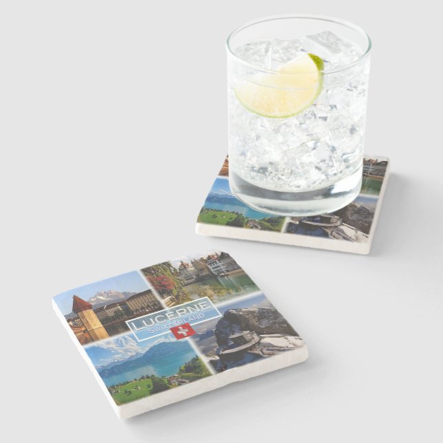 CH Schweiz - Lucerne - Chapel Bridge - Old Tow Stenunderlägg (Sidan)