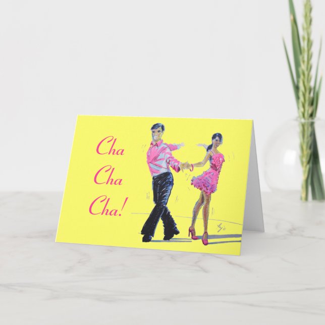 Cha Cha Cha Ballroom Dancing Kort (Framsida)