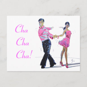 Cha Cha Cha Ballroom Dancing Vykort