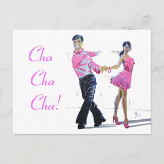 Cha Cha Cha Ballroom Dancing Vykort