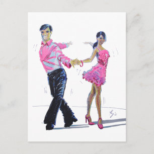 Cha Cha Cha Ballroom Dancing Vykort