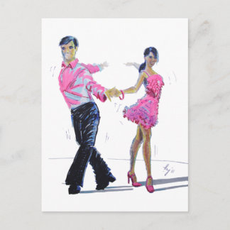 Cha Cha Cha Ballroom Dancing Vykort