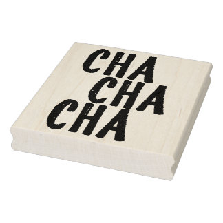 Cha Cha Cha Retro Rubber Art Frimärke Stämpel