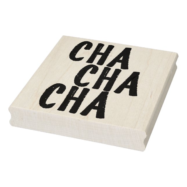 Cha Cha Cha Retro Rubber Art Frimärke Stämpel (Stämpel)