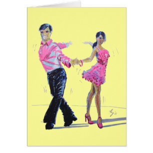 Cha Cha Cha sällskapsdans Hälsningskort