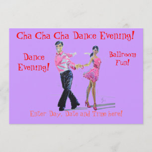 Cha Cha Cha sällskapsdans Inbjudningar