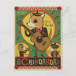 Cha Cha Chihuahuas Vykort