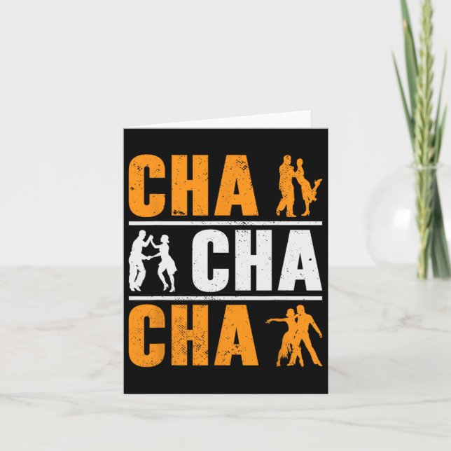 Cha Cha Dancer Dancing Cuban Dance Kort (Framsida)