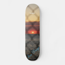 Chached Sunset Old School Skateboard Bräda 18 Cm
