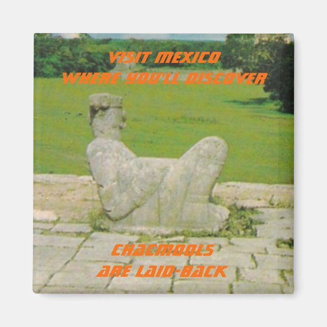 CHACMOOL CHAC-MOOL SOUVENIR MAGNET MEXICO TRAVEL (Framsidan)