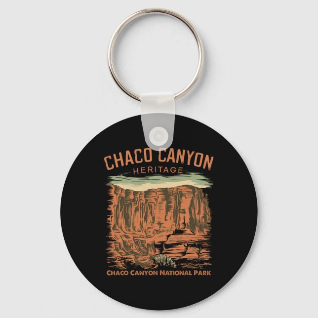 Chaco Canyon National Park Pueblo Indian New Mexic Nyckelring (Framsida)