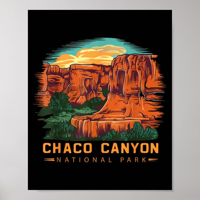 Chaco Canyon nationalpark  Poster (Framsidan)
