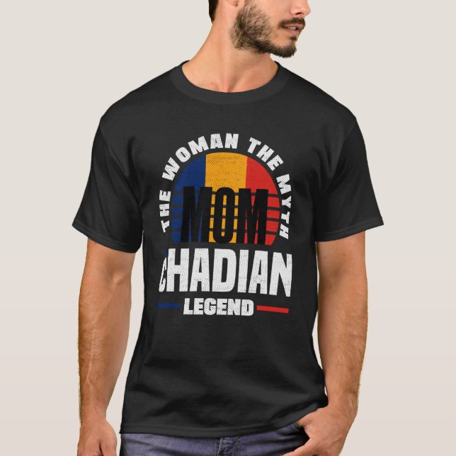 Chad Chadian Chad Flag Mothers Day T Shirt (Framsida)
