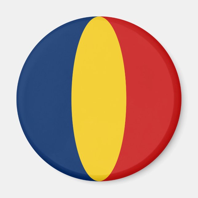 Chad Fisheye Flagga Magnet (Framsidan)