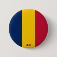 Chad Flagga Charming Patriotic Button