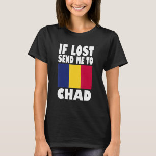 Chad Flagga Design Om borttappaden skickar mig til T Shirt