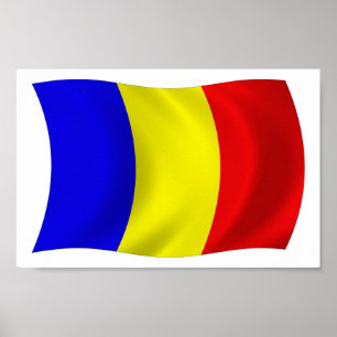 Chad-Flagga Poster utskrift