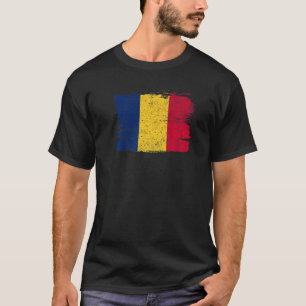 Chad Flagga Pride Vänskap Proud Peace Retro Vinta T Shirt