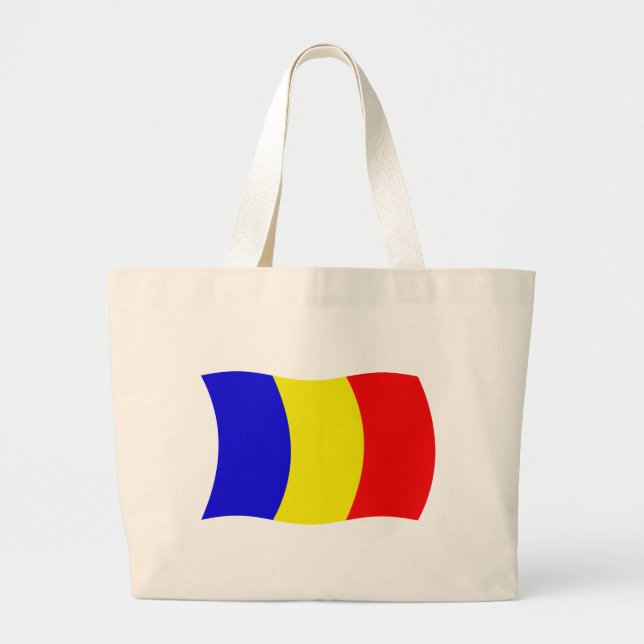 Chad Flagga Tote Bag Jumbo Tygkasse (Framsidan)