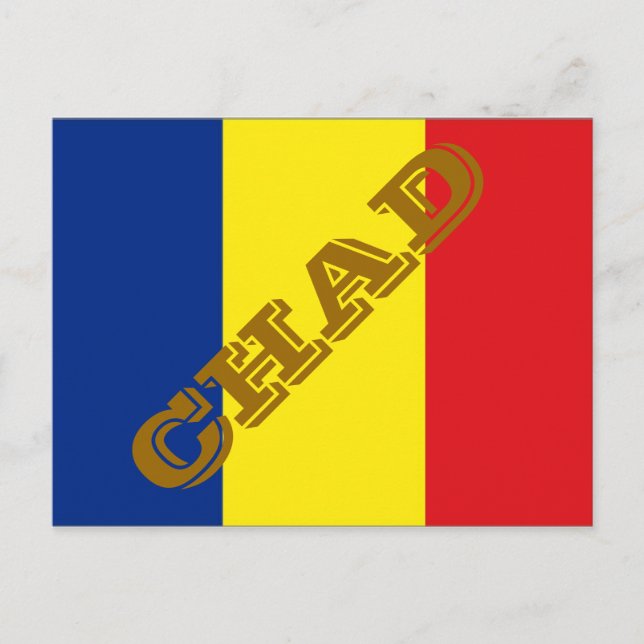 Chad flagga vykort (Framsida)