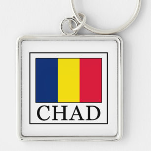 Chad Fyrkantig Silverfärgad Nyckelring