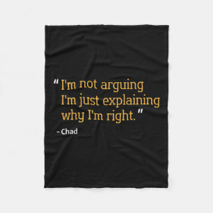 Chad Gift Quote Funny Birthday Personlig Namn I Fleecefilt
