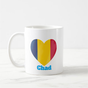 Chad Heart Flagga Kaffemugg