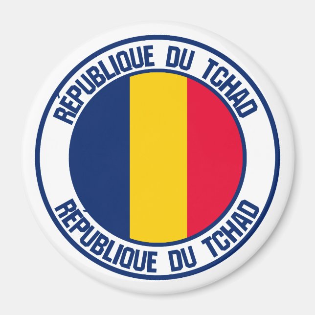 Chad Round Emblem Magnet (Framsidan)