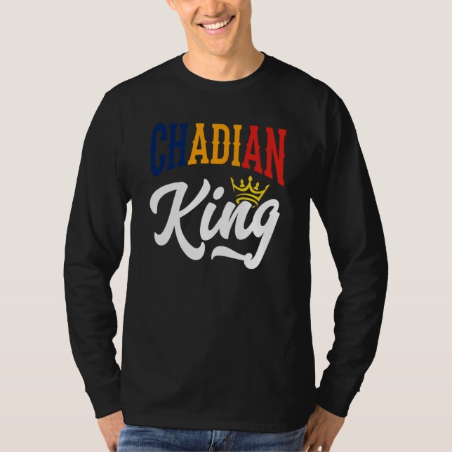 Chadian King Chad Chadian Chad Flag T Shirt (Framsida)