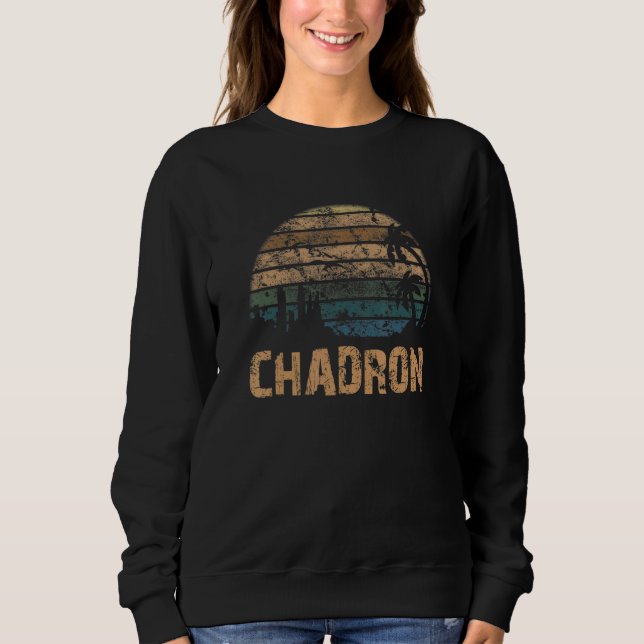 Chadron Vintage Sunset Sliten T Shirt (Framsida)