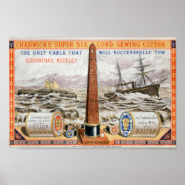Chadwicks Sewing Cotton Vintage Advertisätsäd Poster